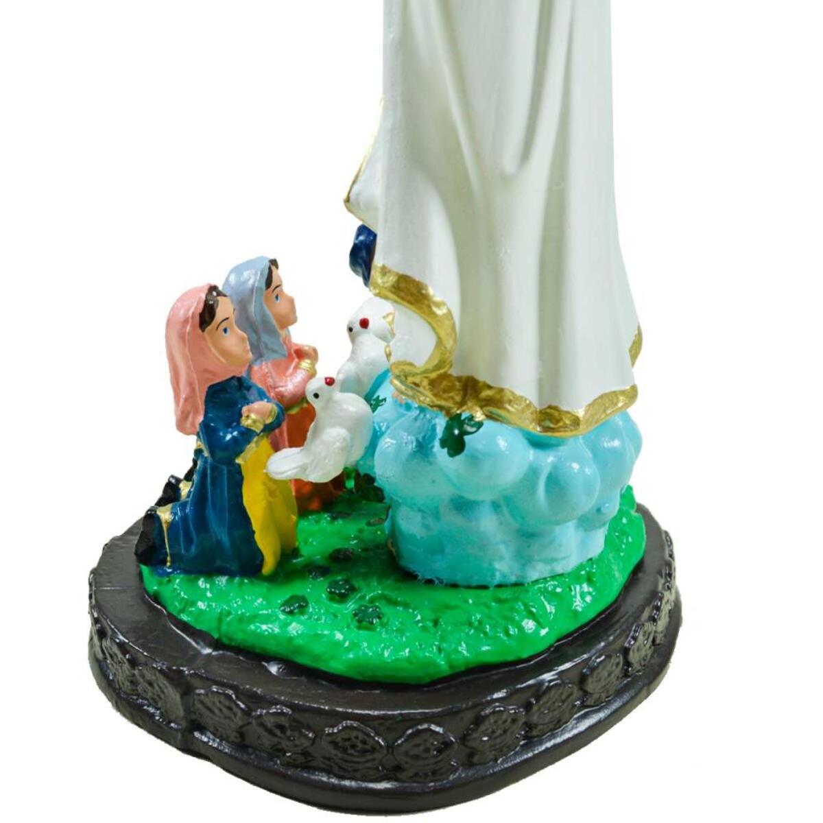 Nossa Senhora de Ftima com os Pastorinhos 24 Cm Inquebrvel 